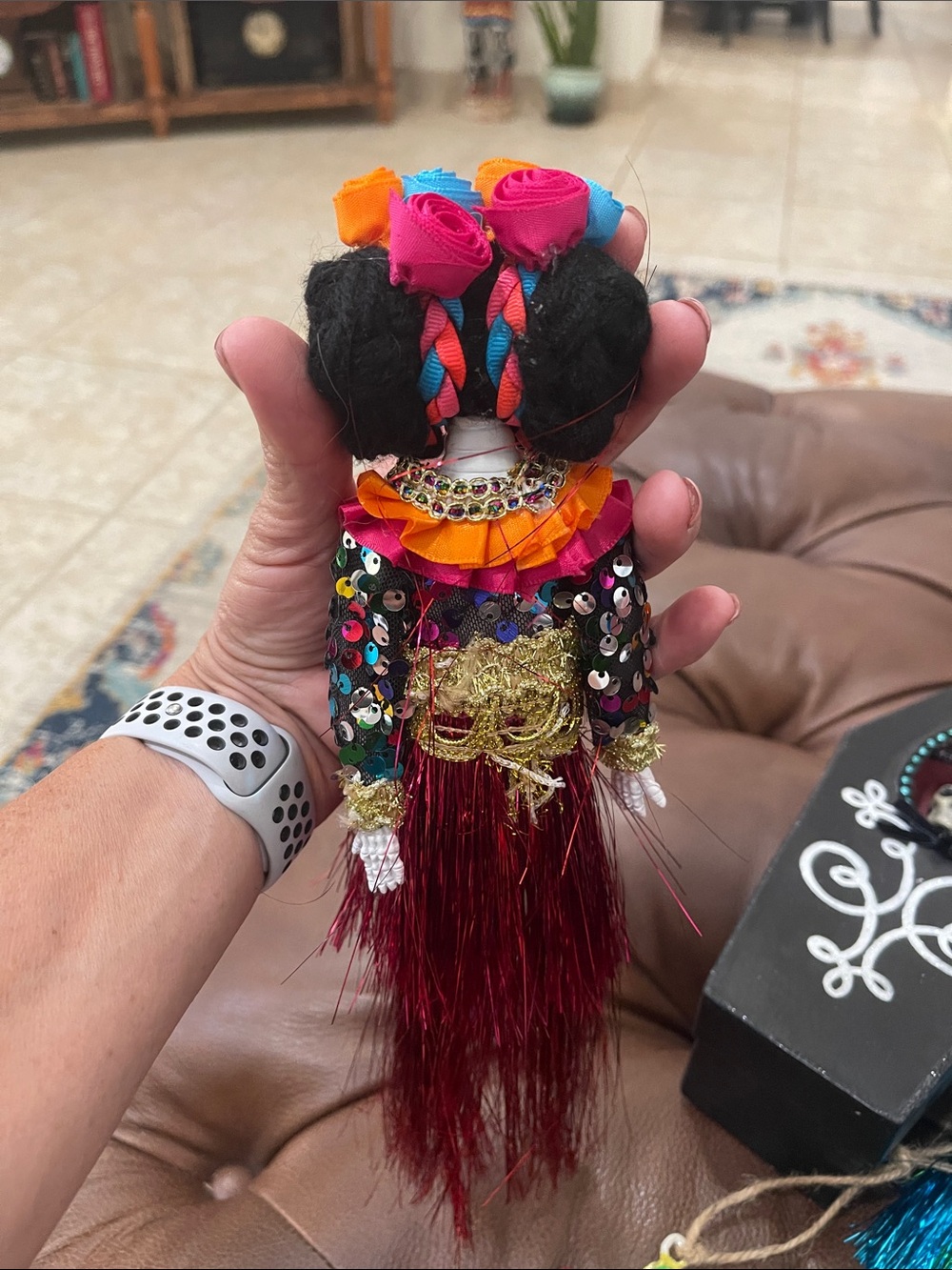 Katherine’s Day of the Dead Skeleton Dolls with Coffin Decor - Picture 10 of 11
